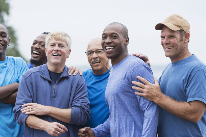 Men of all ages together