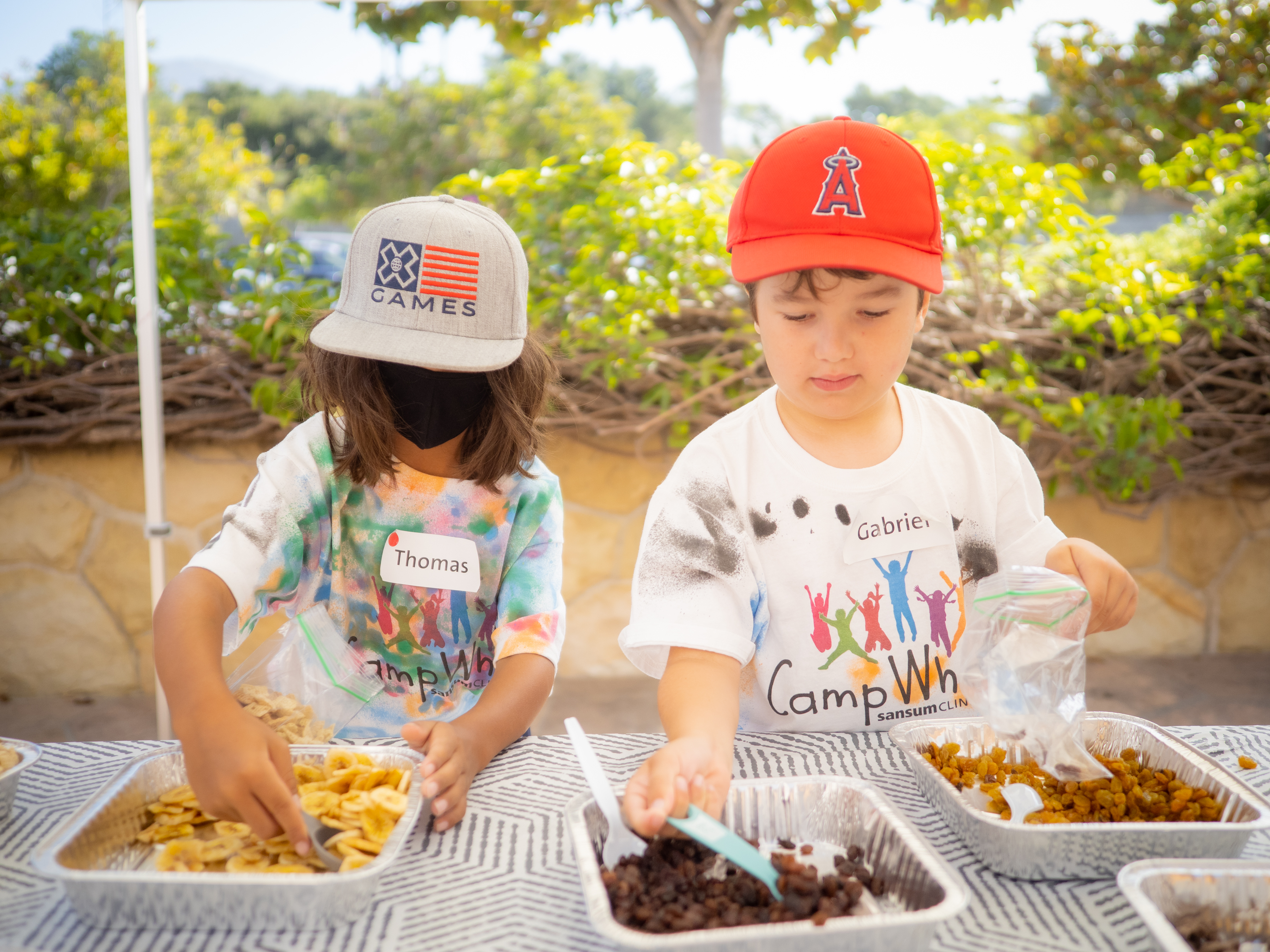 campers making a snack