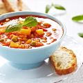 Hotminestronesoupinabowl