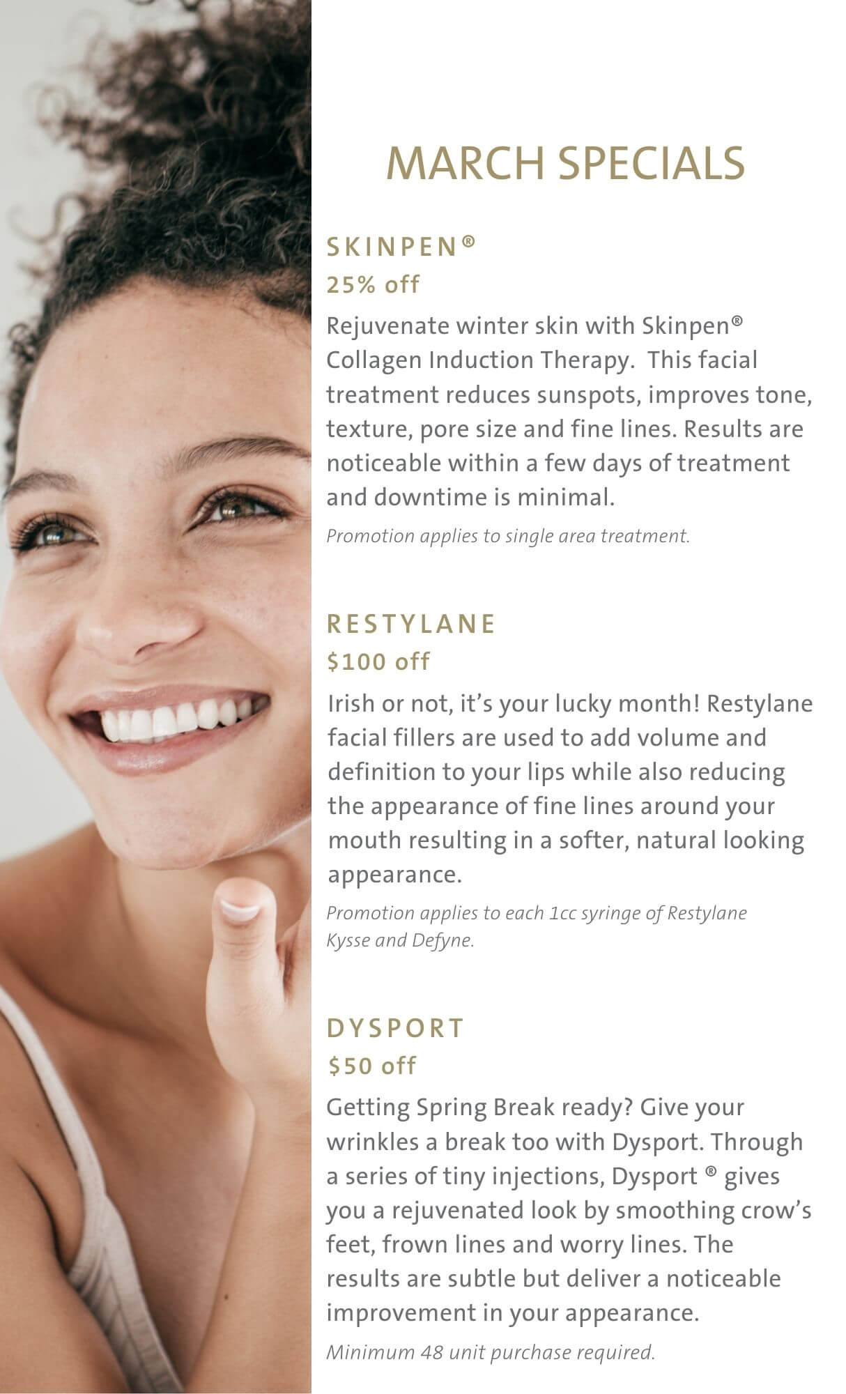MarchSpecials-Skinpen25offRestylane100offDysport50off