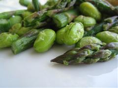 asparagus and edamame