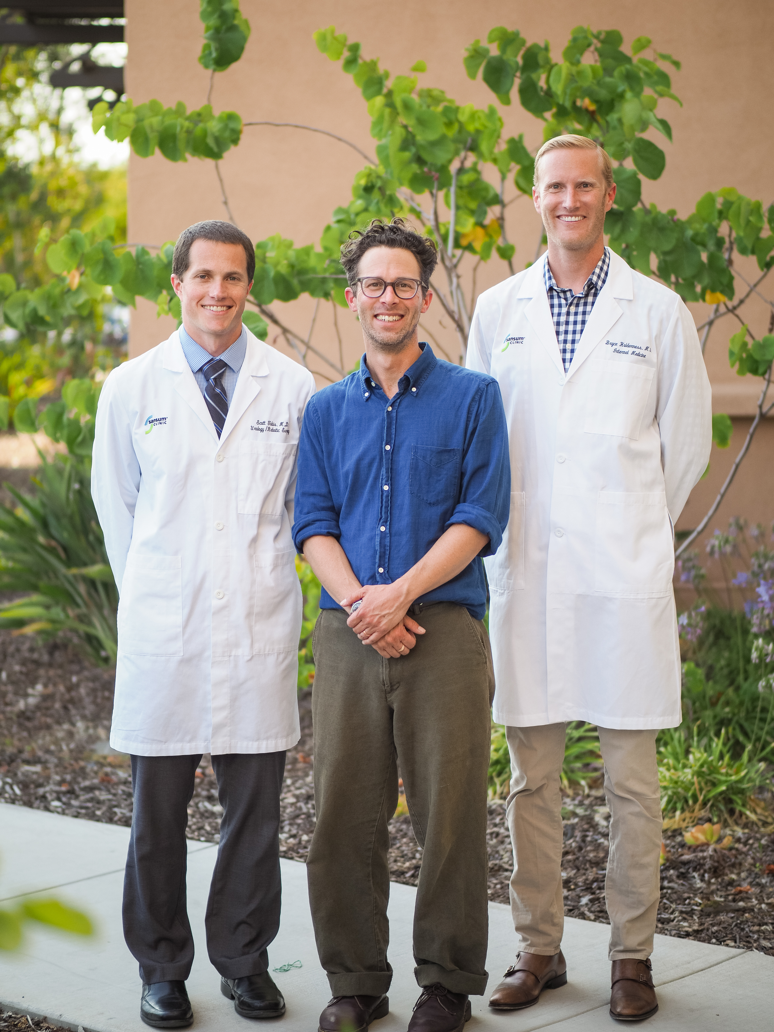 Drs. Scott Tobis and Bryce Holderness with Jace Turner