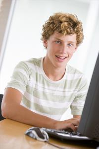 Teen on Computer
